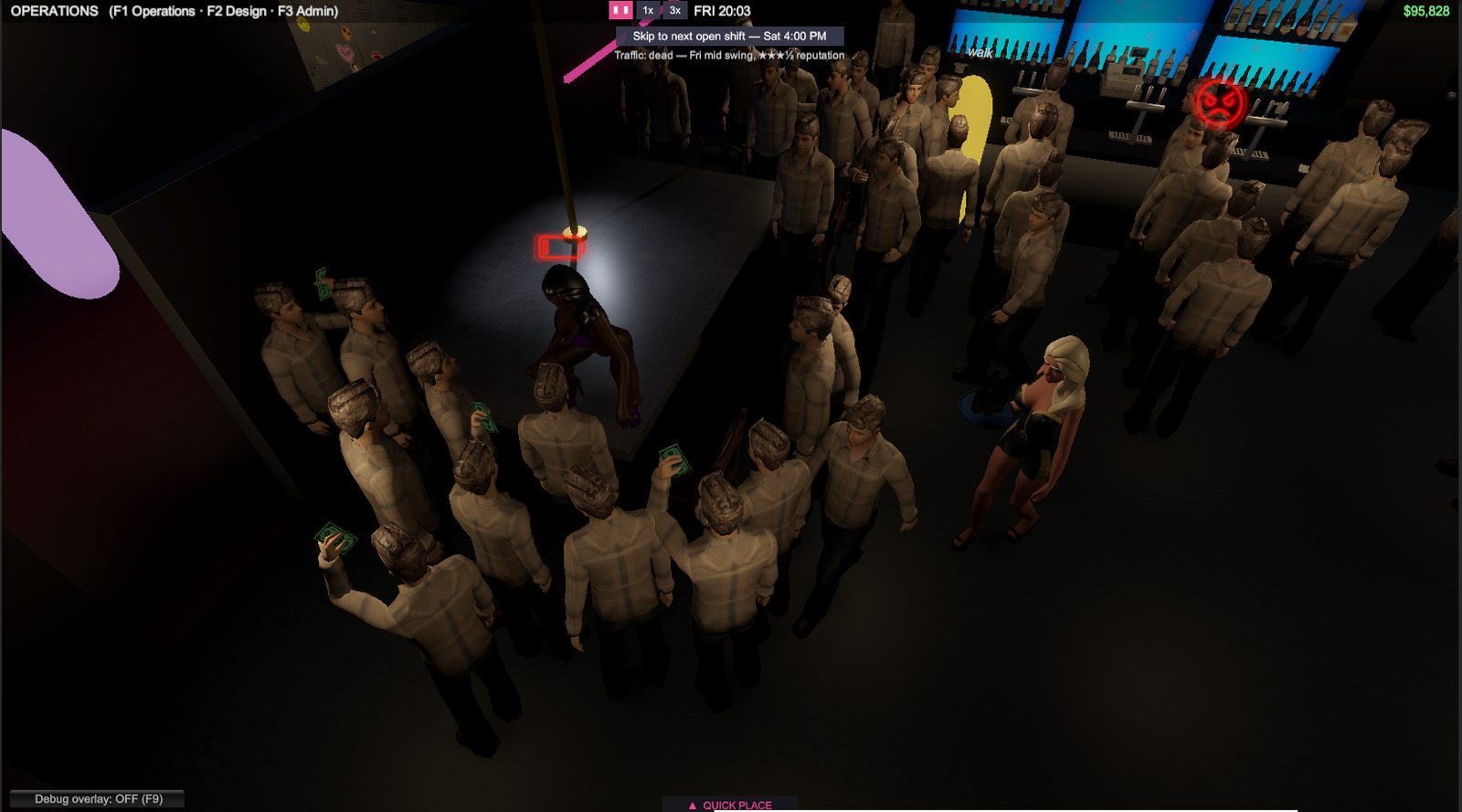 Packed stage crowd tipping during operations